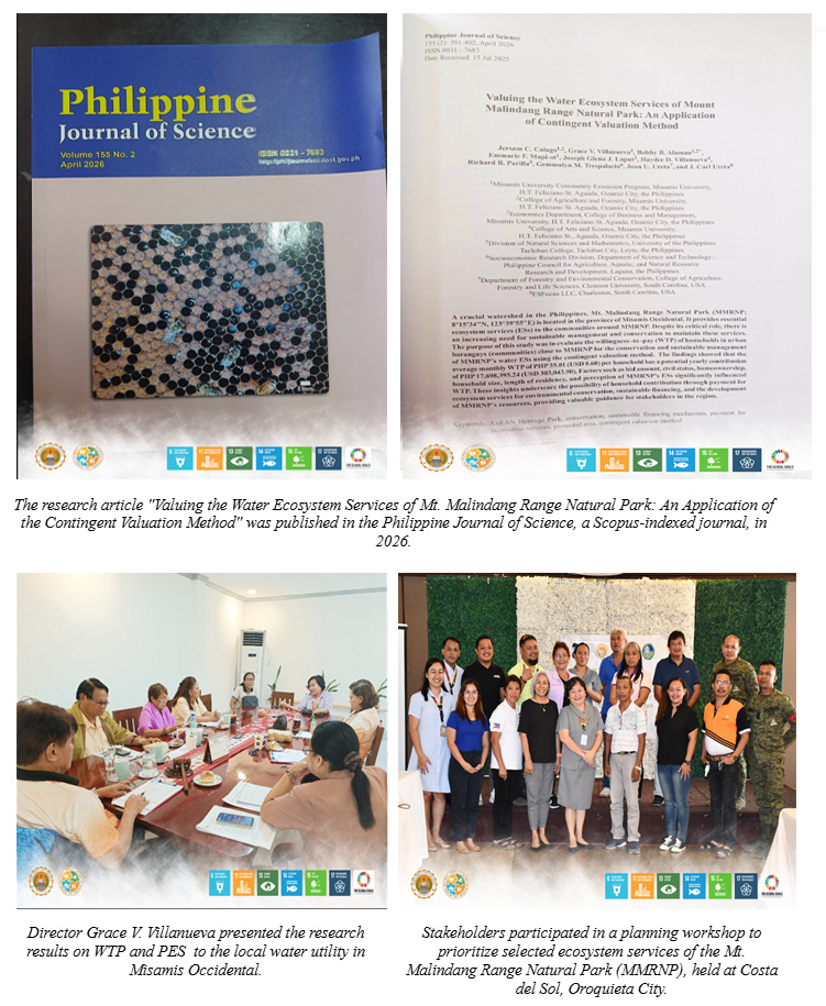 MU, DOST-PCAARRD Valuation Study Drives Policy Development for Payment for Ecosystem Services in MMRNP